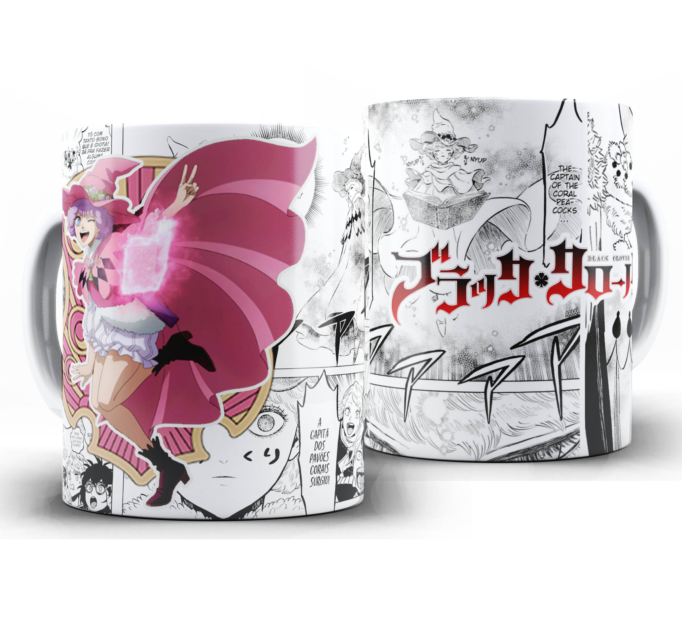 Caneca Anime Mangá - Black Clover - Pavões Corais - Dorothy Unsworth